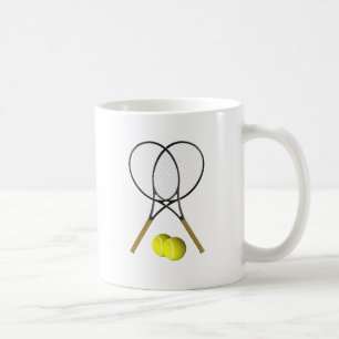 Mug Thème de sport de tennis en double