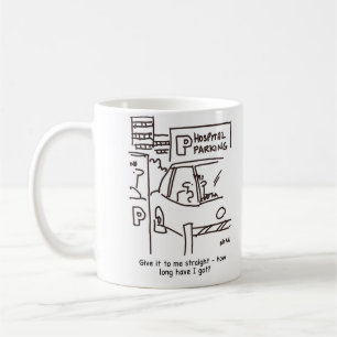 Mug Thème de stationnement de voiture d'hôpital