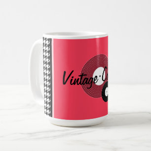 Mug Thème des années 1950 rose, noir et blanc