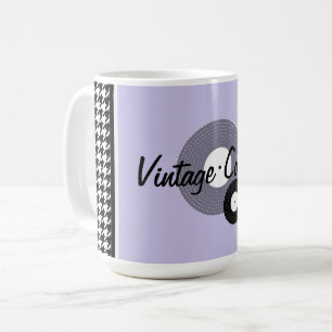 Mug Thème des années 1950 violet, noir et blanc