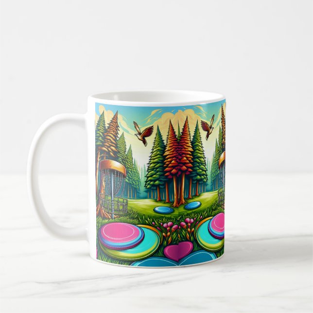 Mug Thème Disc Golf et Aigle (Gauche)