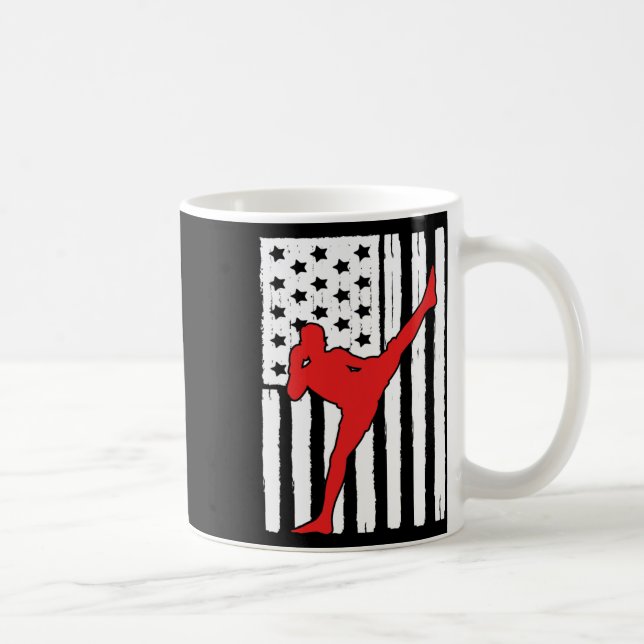 Mug Thème Drapeau Américain Muay Thai Conception Graph (Droite)
