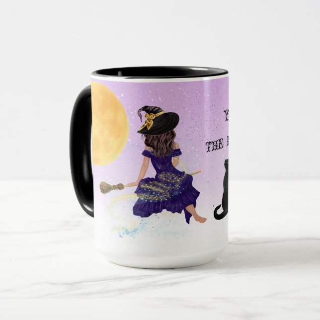 Mug Thème Halloween Meilleure Sorcière Nom de fille (Devant gauche)