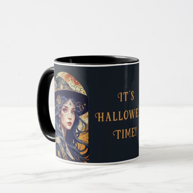 Mug Thème Halloween - Sorcière tatouée (Devant gauche)