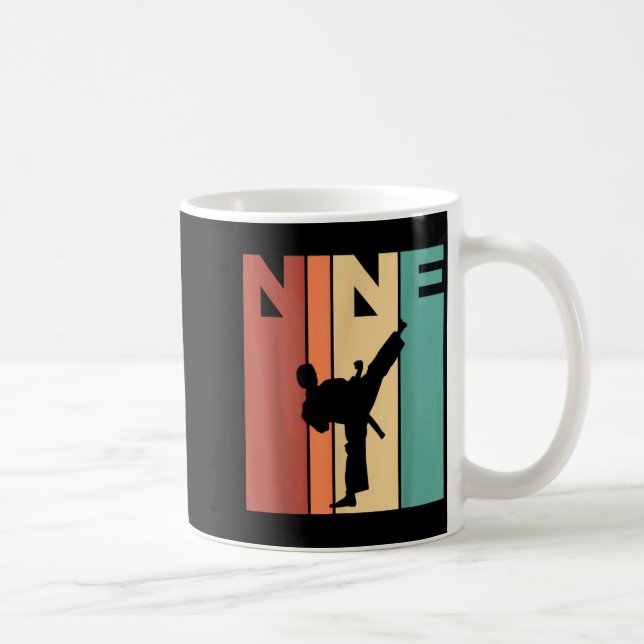 Mug Thème Karaté Taekwondo 9e Anniversaire 9 Ans (Droite)