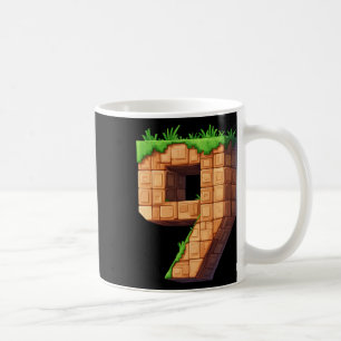 Mug Thème Pixel de 9e anniversaire amusant pour joueur