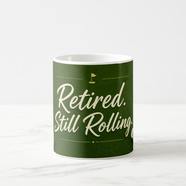 Mug Thème retraite de golf sur vert  (Centre)