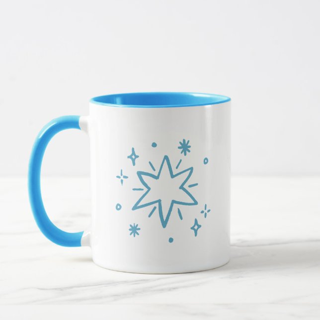 Mug Thème Simple Étoiles Charmantes Éclatement de Étoi (Gauche)