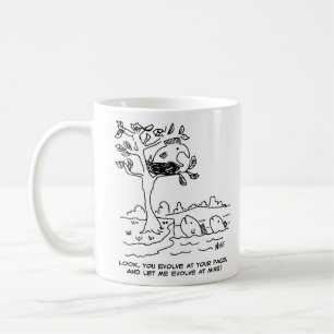Mug Théorie de l'évolution. Poisson dans un nid