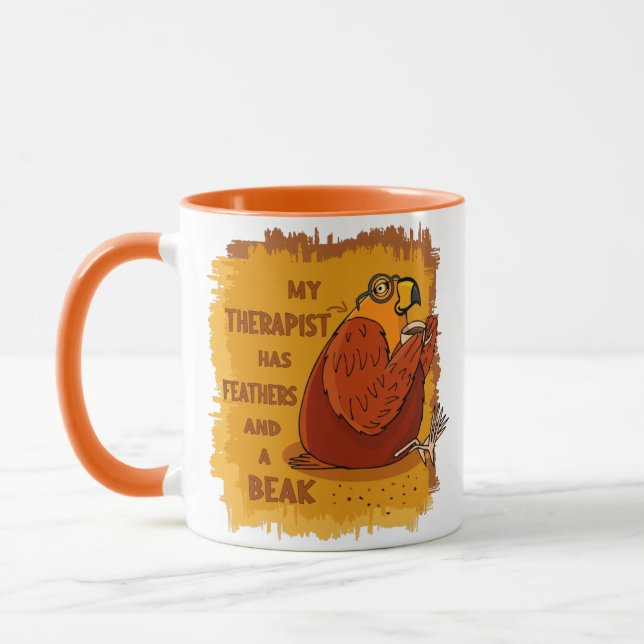 Mug Thérapeute de perroquets - Dons amusants pour les  (Gauche)