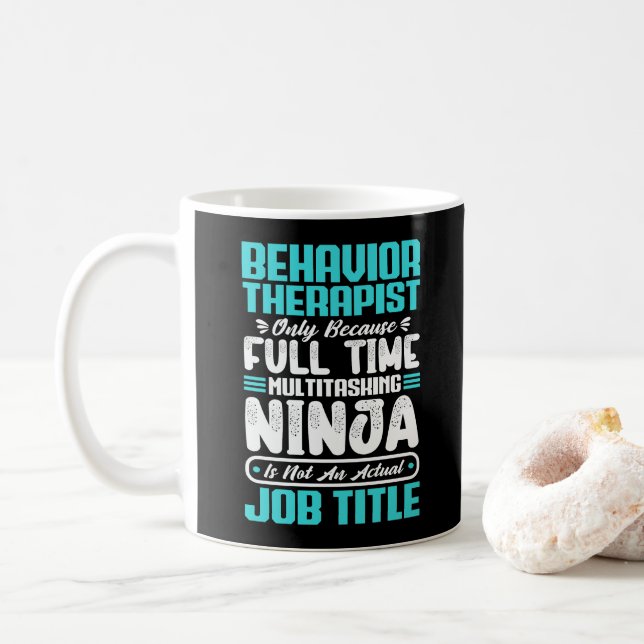 Mug Thérapeute du comportement Titre de l'emploi Profe (Avec donut)