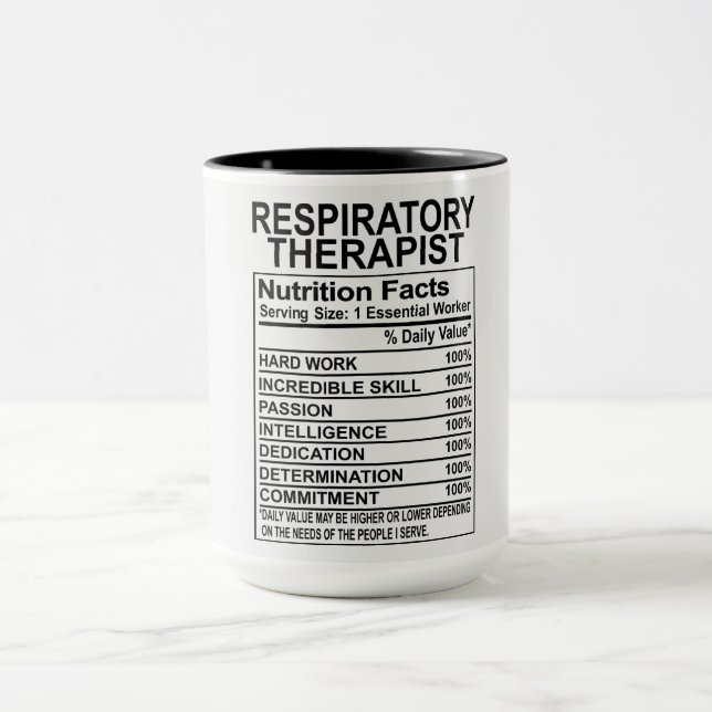 Mug Thérapeute respiratoire Valeur nutritive (Centre)