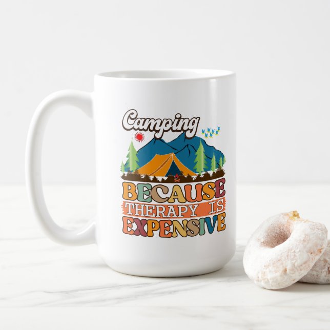Mug Thérapie de camping (Avec donut)