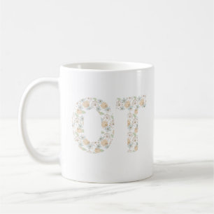 Mug Thérapie ergothique Design de texte floral