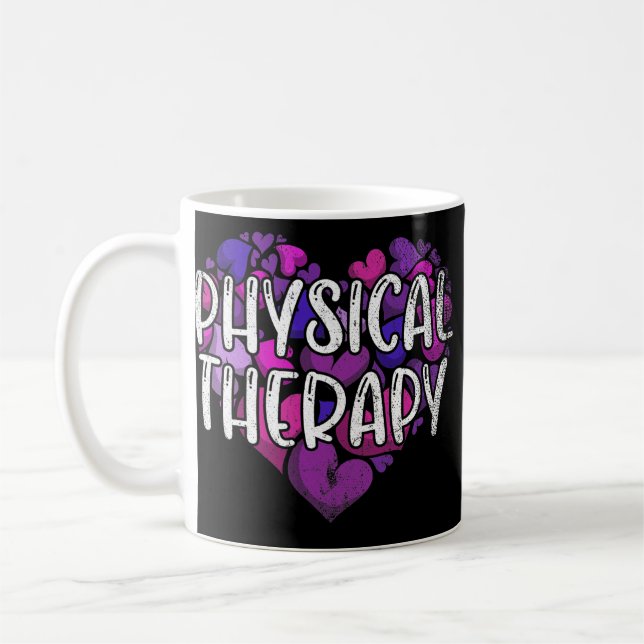 Mug Thérapie physique Coeur PT Physiothérapie physique (Gauche)