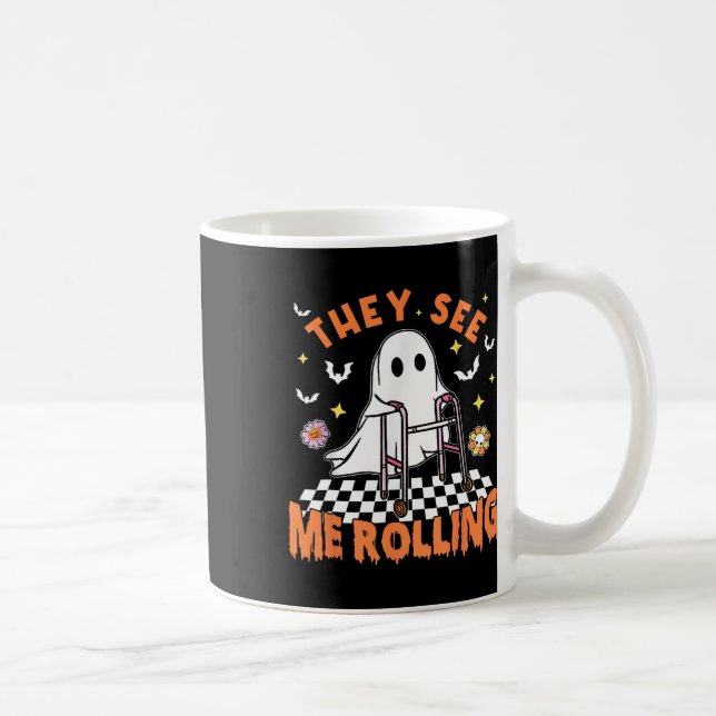 Mug Thérapie Physique Halloween Ils Me Voient Rolling  (Droite)