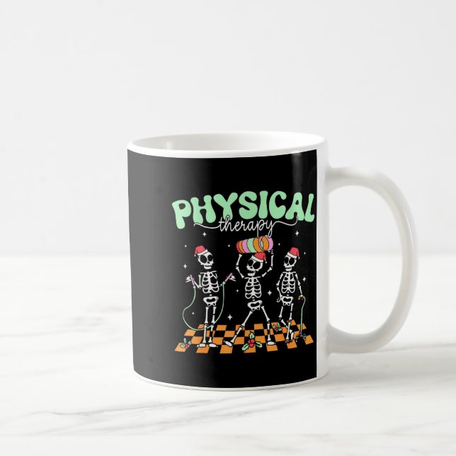 Mug Thérapie physique Mardi Gras squelette infirmière  (Droite)