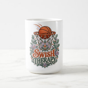 Mug Thérapie Swish Fleur de Basketball