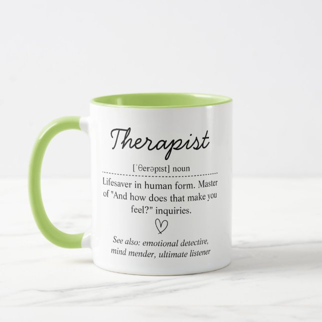 Mug Therapist Definition Mug, Inspirational Mental Hea (Gauche)