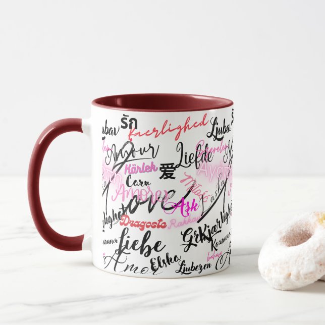 Mug Thing de langues différentes (Avec donut)