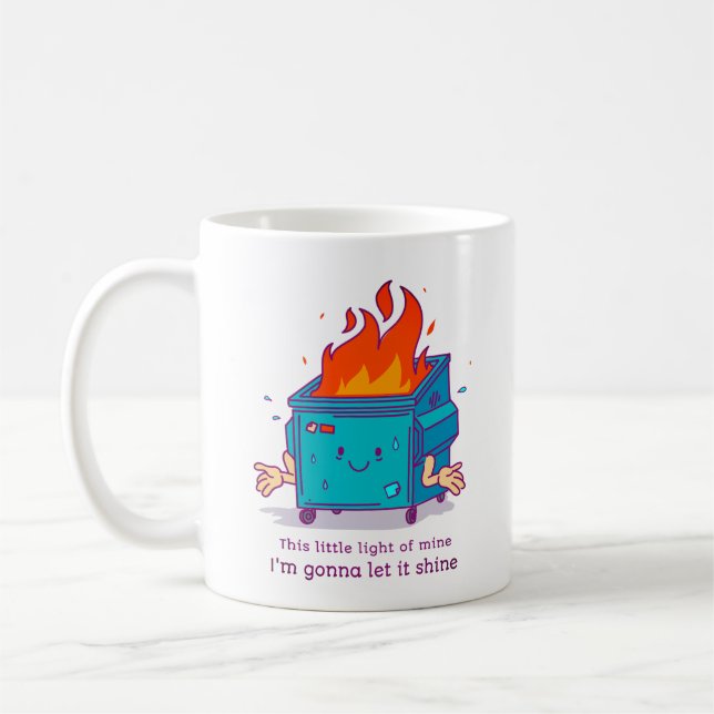 Mug This Little Light: Dumpster Fire Design (Gauche)