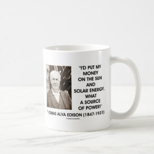 Mug Thomas Edison Énergie Solaire Solaire Source D'Éne