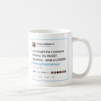 Mug Thomas Jefferson gazouille l'achat de la Louisiane