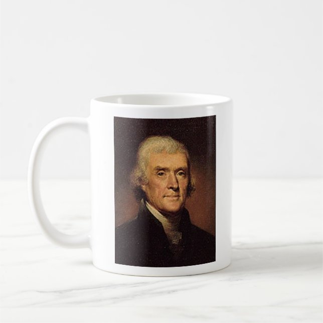 Mug Thomas Jefferson Liberty Citation Céramique Café M (Gauche)