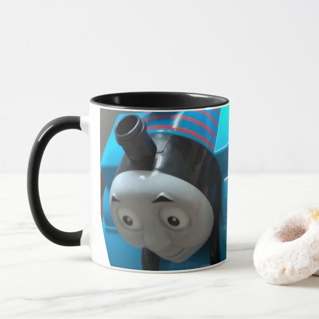 Mug thomas train, enfant va l'aimer. (Avec donut)