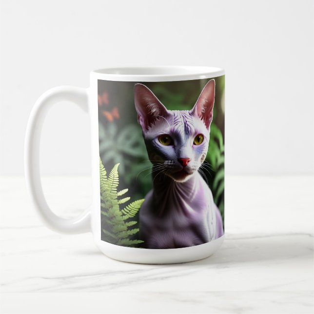 Mug "Thon le chat sans cheveux : élégant et soyeux" (Gauche)