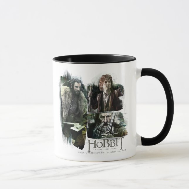 Mug THORIN OAKENSHIELD™, BILBO BAGGINS™, & Gandalf Art (Droite)
