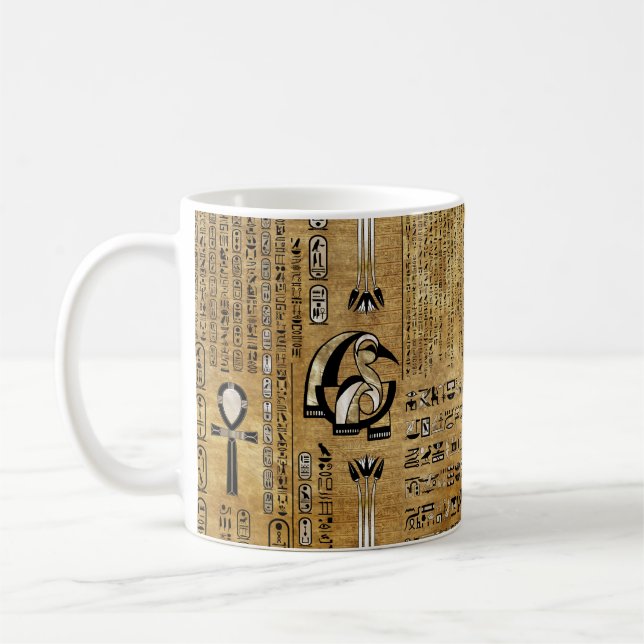 Mug Thoth - Dieu Djhuty égyptien - Or et Perle (Gauche)