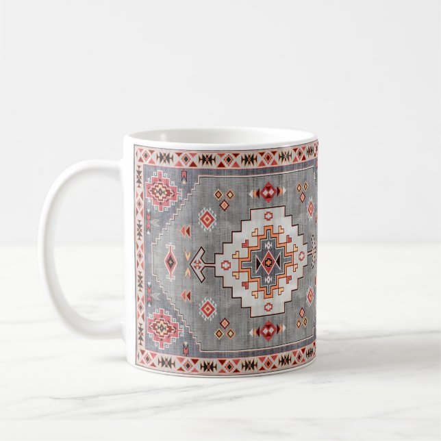 Mug Threads intemporels : Patrimoine Boho Geometry mar (Gauche)
