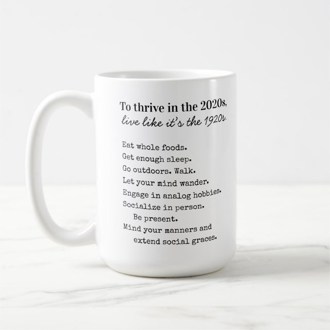 Mug Thrive in 2026 Morning Mindfulness (Gauche)