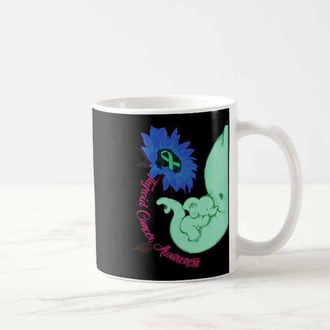 Mug Thyroïde Cancer Sensibilisation Tournesol Elephant (Droite)