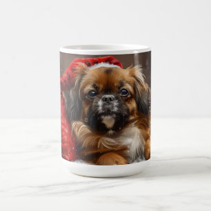 Mug Tibétain Épagneul de Noël Festif