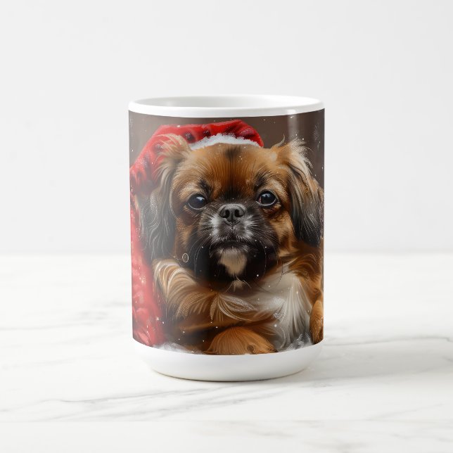 Mug Tibétain Épagneul de Noël Festif (Centre)
