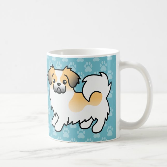 Mug Tibétain Spaniel Cartoon Chien Fawn Sable Parti-co (Droite)