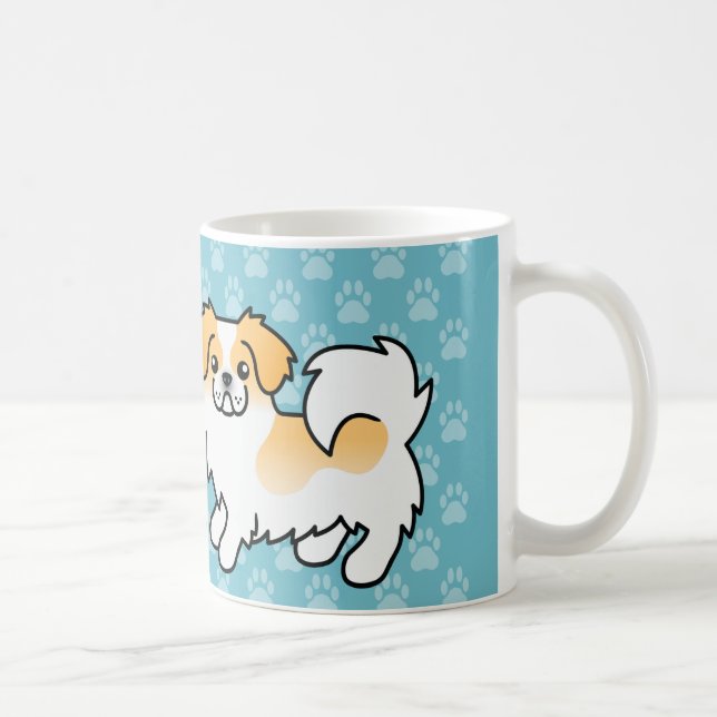 Mug Tibétain Spaniel de couleur fauve parti-color dess (Droite)