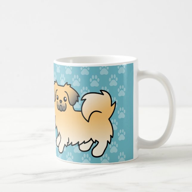 Mug Tibétain Spaniel Fawn Sable Dessin Animé Chien (Droite)