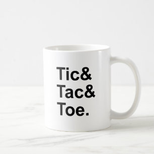 Mug Tic Tac Toe   Jeu amusant de papier et crayon