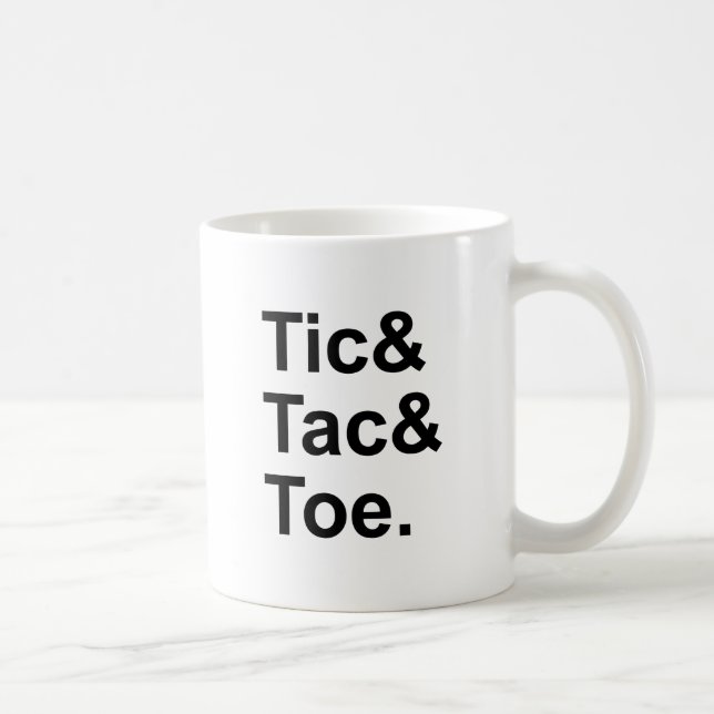 Mug Tic Tac Toe | Jeu amusant de papier et crayon (Droite)