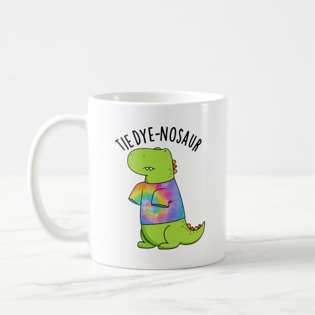 Mug Tie-dye-nosaur Blague de dinosaure drôle  (Gauche)
