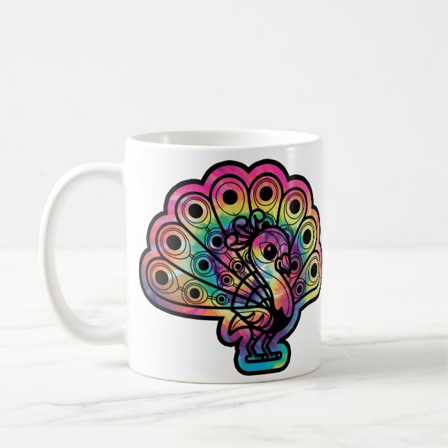 Mug Tie Dye Peacock (Gauche)