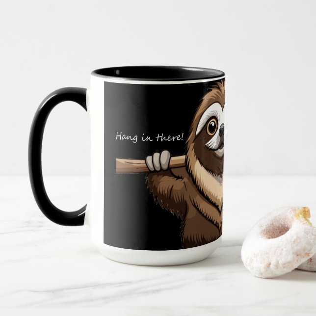 Mug "Tiens bon là" : Paroles encourageantes de Sloth (Avec donut)