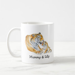 Mug Tiger Mom & Cub - Amour personnalisé