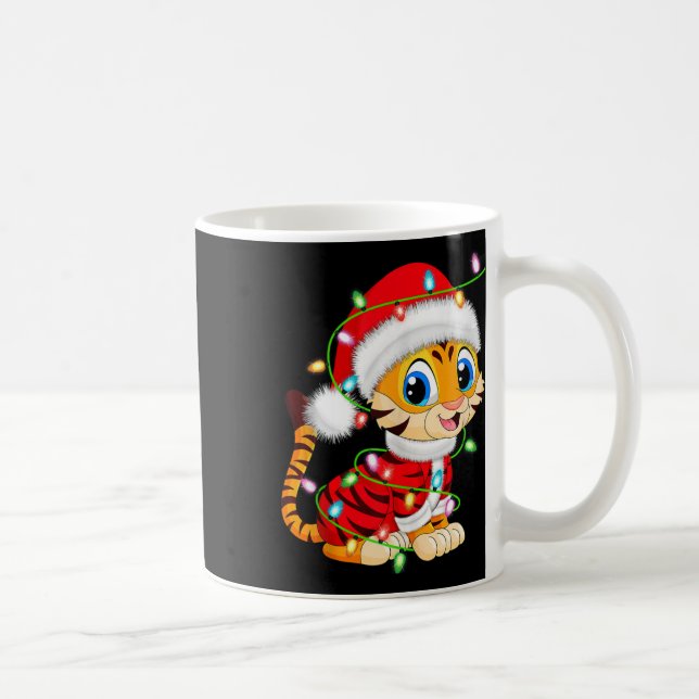 Mug Tiger Noël Éclairage Père Noël Costume Tiger Noël (Droite)