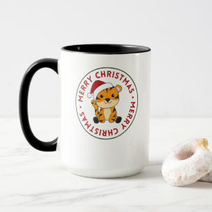 Mug Tiger Noël Neige hiver Animaux Tiger