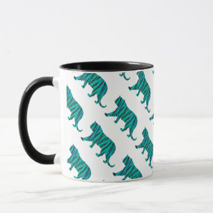 Mug Tiger noir et Turquoise