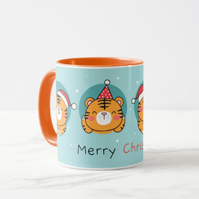 Mug Tigers de Noël (Devant gauche)